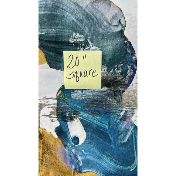 West Elm Set Of 2 Pillow Covers Shams Abstract Watercolor Silver Metallic  NWT - Picture 11 of 11